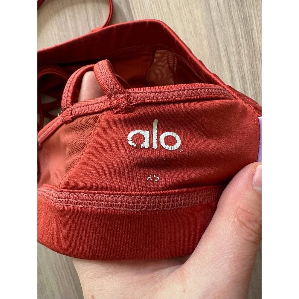 ALO Yoga‎ Goddess Sports Bra Sunbaked Glossy XS